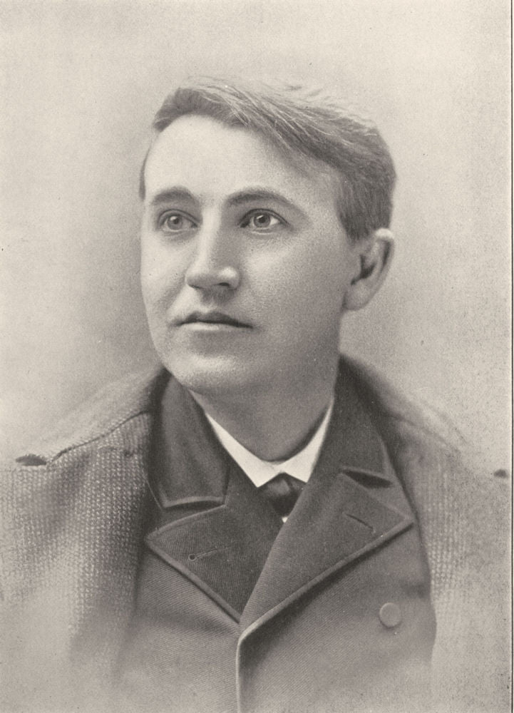 INVENTORS. Thomas Alva Edison, American Electrician & Inventor 1907 old print